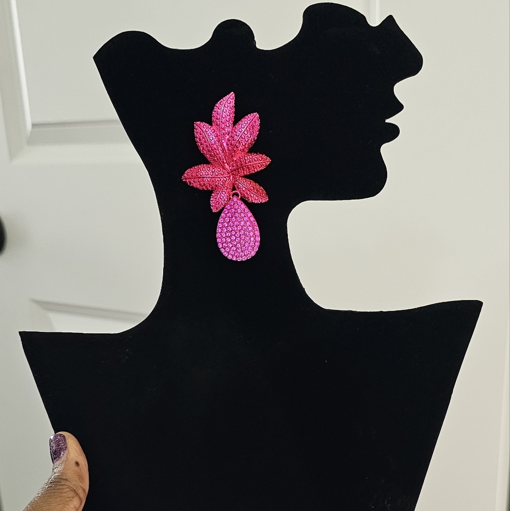 Pink Fashion Statement Earring- NWT